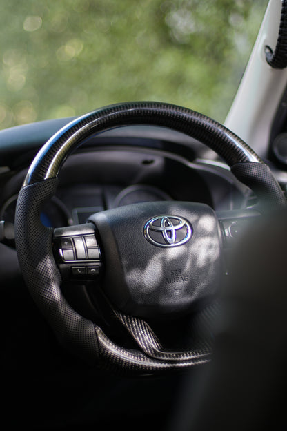 Carbon Fibre Steering Wheel Upgrade For Toyota Hilux N80