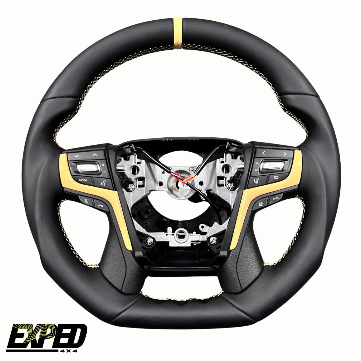 Leather Steering Wheel Upgrade For Toyota 200 Series Landcruiser (Sandy)