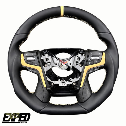 Leather Steering Wheel Upgrade For Toyota 200 Series Landcruiser (Sandy)